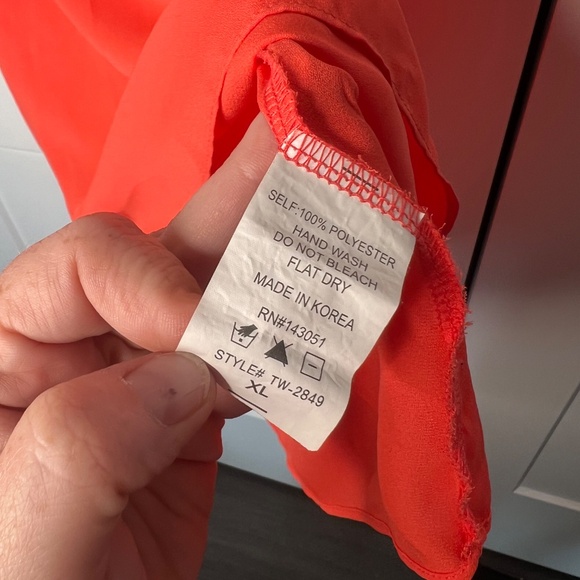 Windsor Neon Chain Cut Out Sleeveless Blouse Women's Size XL - Picture 3 of 4